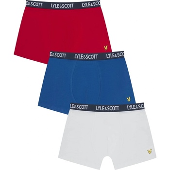 Lyle and Scott Боксерки Lyle and Scott Kids' 3-Pack Core Trunks - Blu/Red/Wht