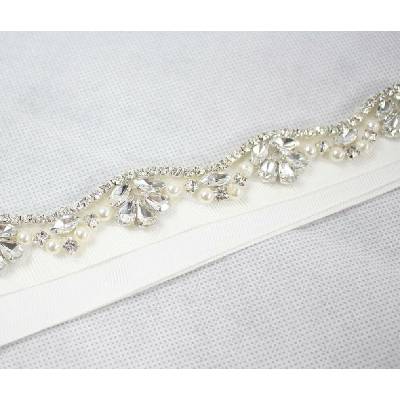 Naishide Jewelry Elegantní svatební pás Crystal bílá