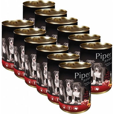 Dolina Noteci Piper Junior hovězí srdce a mrkev 12 x 400 g