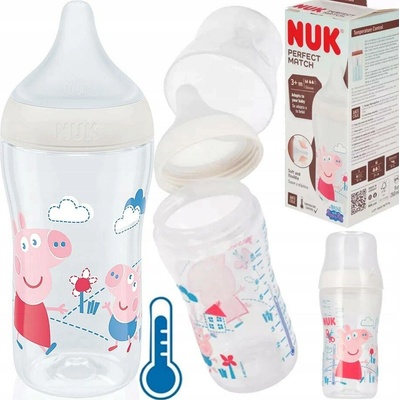 Nuk Perfect Match Peppa Pig láhev s kontrolou teploty 260 ml