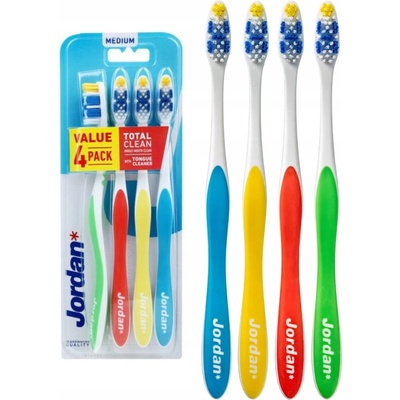 Jordan Total Clean zubná kefka Medium 4 ks