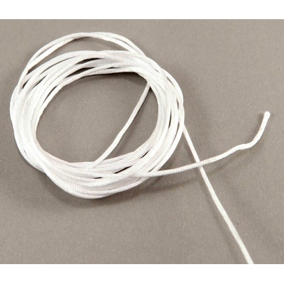 Saténová šnúra - biela - priemer 0,2 cm