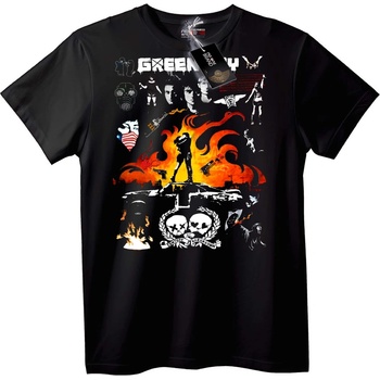 NOONEBRAND Тениска Green Day Група - 4XL, Black