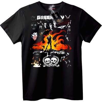 NOONEBRAND Тениска Green Day Група - 4XL, Black