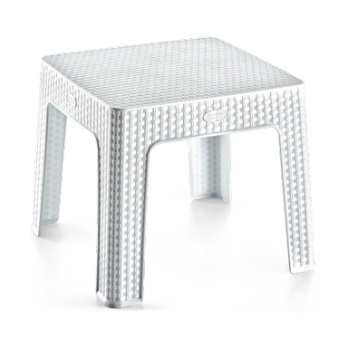 Mira-N Маса за шезлонг pvc ратанова бяла (0131519) (0131519)