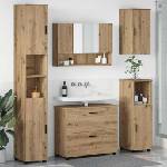 vidaXL Комплект мебели за баня 5 бр. Дъб 35 x 30 x 192 см (3393072)