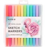  Флумастери и тънкописец sketch Kite 12 цв Пастел (1608005-45-K22-045)