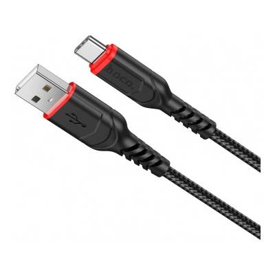 hoco. Плетен кабел Hoco X59 Victory USB-A to USB-C Cable, 18W, 2A, 1 метър, Черен (X59 Victory A-C)
