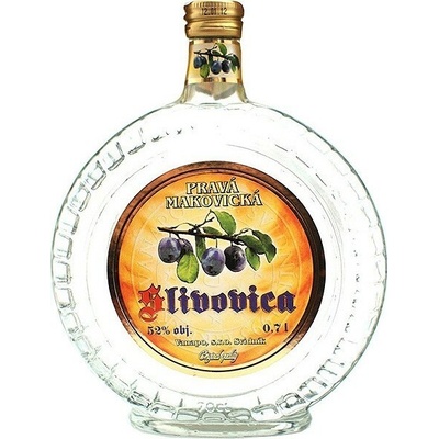 Pravá Mak. Slivovica budík vanapo 52% 0,7 l (čistá fľaša)