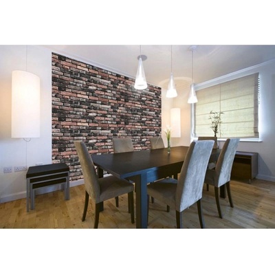 DIMEX ART Луксозна флизелинова тапета стара оранжева тухлена стена