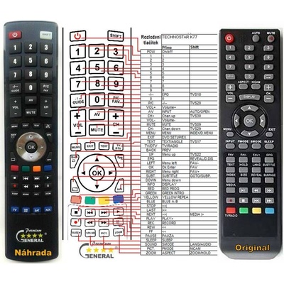 GENERAL TECHNOSTAR TF-L22B DVB-T, TF-L32B DVB-T - съвместимо дистанционно управление на марката General (TF-L22B DVB-T, TF-L32B DVB-T)