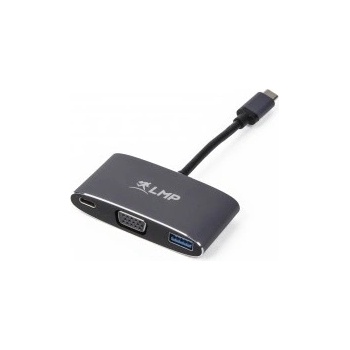 LMP Адаптер за свързване от USB-C към VGA, USB-C, USB-A - LMP USB-C Multiport Adapter VGA & USB 3.0 (тъмносив) (15951)