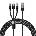 Baseus Кабел за зареждане Baseus StarSpeed, 3in1, Micro USB, Lightning, Type-C, 1.2m, Black - 40491 (DE-40491)