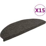 vidaXL Изтривалки за стълби, самозалепващи се, 15 бр. , 65x21x4 см, антрацит, полукръгли, големи