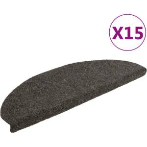 vidaXL Изтривалки за стълби, самозалепващи се, 15 бр. , 65x21x4 см, антрацит, полукръгли, големи