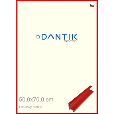 DANTIK rám na obraz 50 x 70 Červená Ferrari lesklá