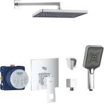 SANITINO - Душ комплект Grohe със смесител и скрито тяло, аксесоари kielle, хром SANI21GKK018 (SANI21GKK018)