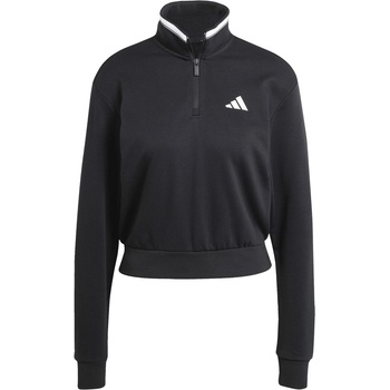 Adidas Яке Adidas adidas Essentials French Terry Crop Quarter-Zip Track Jacket - Black