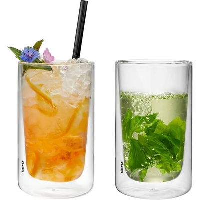 GEFU 2 бр комплект 350 мл двустенни стъклени чаши gefu модел mira (gefu16420)