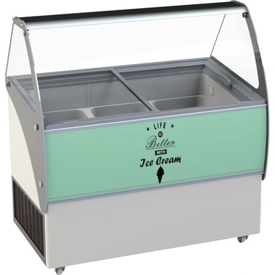 Gastrofans Distributor zmrzliny / zmrzlinová vitrína ZMRZLINOVÁ VITRÍNA BALI 9 x 1/3 GN