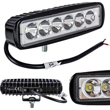 LED pracovné svietidlo 6x3W 12V 24V ploché 18W bodové