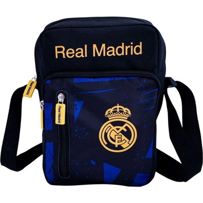 CurePink: Taška na rameno FC Real Madrid: Zlatý znak 18 x 25 x 8 cm