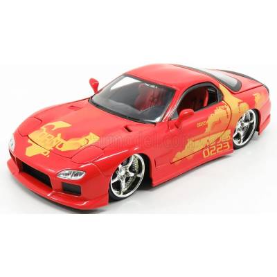 Jada Mazda Dom's Rx-7 2001 Toretto Fast & Furious Ii 2003 Červená Žlutá 1:24