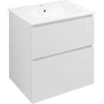 SAPHO Ezara - Шкаф за мивка, 59x46x64 см, 2 чекмеджета, бял гланц EZ601-3030 (EZ601-3030)