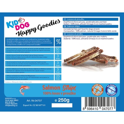 KidDog 100 % losos v proužku 250 g – Zboží Mobilmania