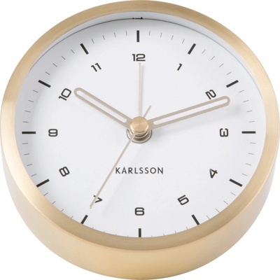 Karlsson Будилник Tinge II бяло-златист (KA5844GD)