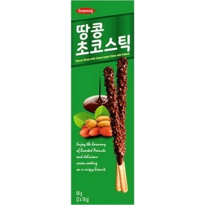 SUNYOUNG Čokoládové tyčinky s arašidmi 54 g