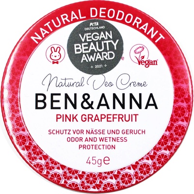 Ben & Anna krémový dezodorant Růžový grapefruit 45 g