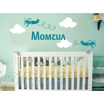 Image 1 of Име на дете със самолетчета и облаци (1191)