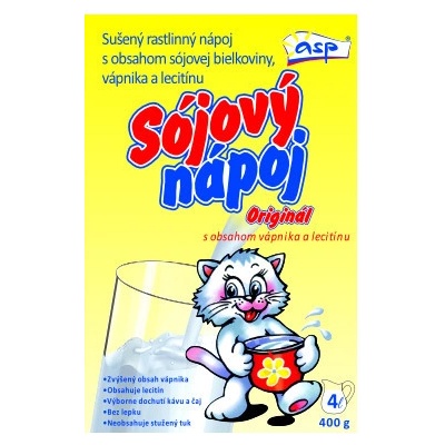 asp SÓJOVÝ NÁPOJ Originál Mačka s obsahom vápnika a lecitínu, sušený 400 g