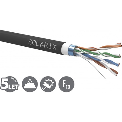 Solarix 27655197 CAT5E FTP PVC+PE dvojitý plášť, 305m