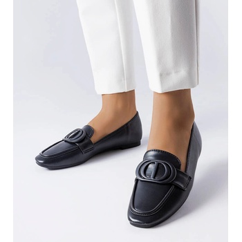 Gemre Black loafers with a buckle Poissonnier černá bílá