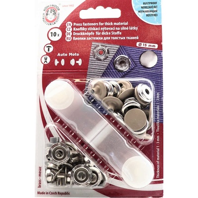 Kohinoor Druky kovové 15 mm, béžové – Zboží Dáma