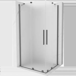 Mexen Velar Duo разтегателна душ кабина 100 x 90 см, мат, оръжеен метал - 871-100-090-32-95 (871-100-090-32-95)