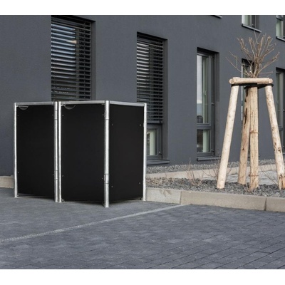 Hide 2 koše 140 l 63 x 121 x 115 cm čierny