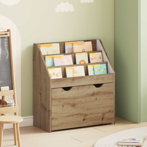 vidaXL Детска рафт за книги Дъб 60 x 29, 5 x 69 см Инженерна дървесина (892398)