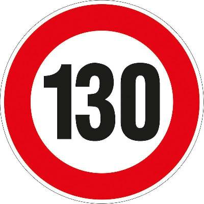 Walteco Značka rychlosti 130km, 150x150mm, samolepka Množství: 1 ks , 20171