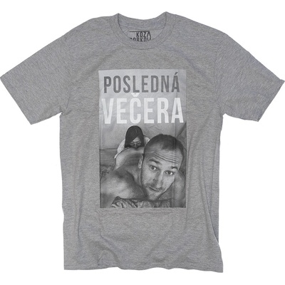 Koza Bobkov tričko Posledná večera svetle šedé