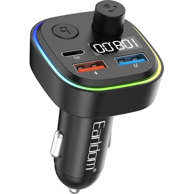 Earldom FM Трансмитер Earldom ET-M84, Bluetooth, USB, Type-C, PD, 3.1A, Черен - 17773 (17773)