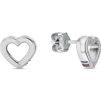 Tommy Hilfiger Srdiečkové oceľové náušnice Toggle Heart 2780971