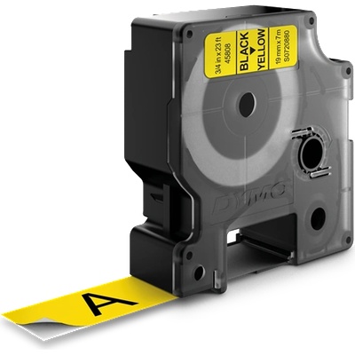 DYMO D1 19mmx7m черна/жълта лента за етикетиращи машини NDY0720880 (NDY0720880)