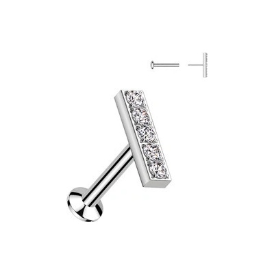 Šperky4U labreta PUSH IN piercing do brady LB048-1206
