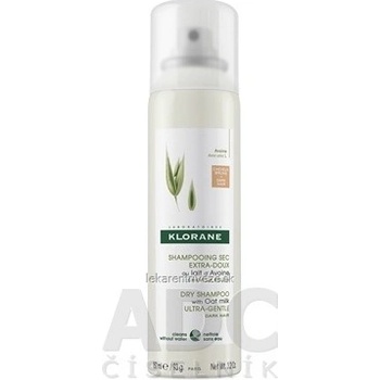 Klorane Oat Milk suchý šampón pre tmavé vlasy ultra jemný 150 ml