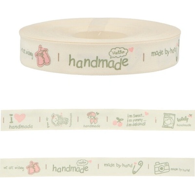 Prima-obchod Bavlněná stuha šíře 19 mm handmade, barva Béžová sv. – Sleviste.cz