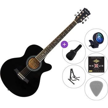 Pasadena SG026C-38 SET 2 Black Джъмбо китара