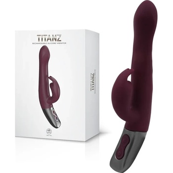 Image 1 of Вибратор тип заек, въртяща се глава и перли- 21, 5см. - Titanz Vibrator Red (NMC0002471)